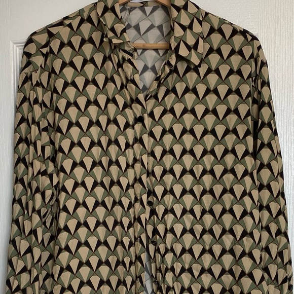 Mango Geometric Print shirt - Picture 3 of 4